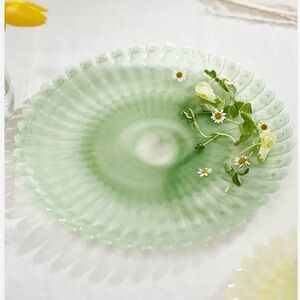 NIB Anthropologie Terrain Glass Scallop Plate, Large (set of four available!)